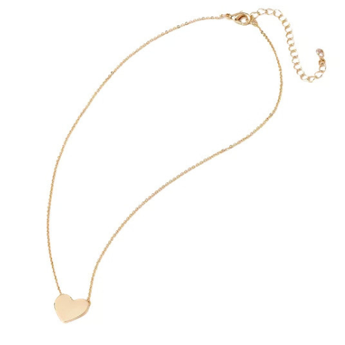 Golden Heart Pendant Necklace