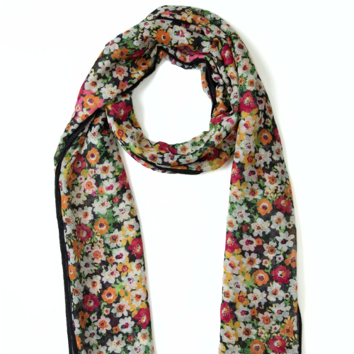 Devrix Multicolor Floral Print Lightweight Fashion Scarf